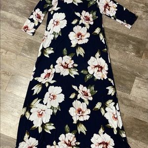 Annabelle Navy Floral Print Dress Size M